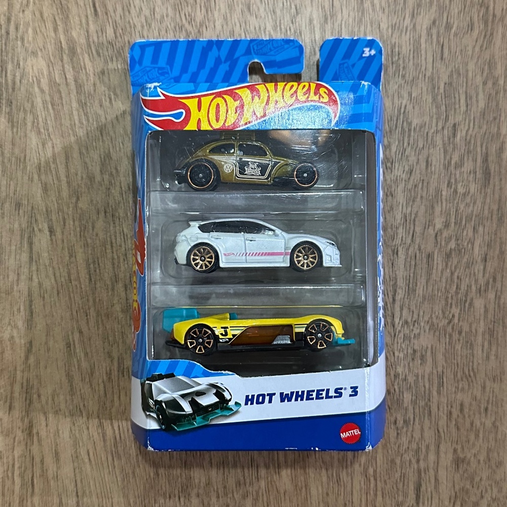 2022 Hot Wheels 3 Car Pack mattel Electro Silhouette , VW beetle & Subaru WRX